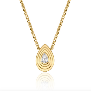 Mini Pear Shape Diamond Layered Pear Necklace