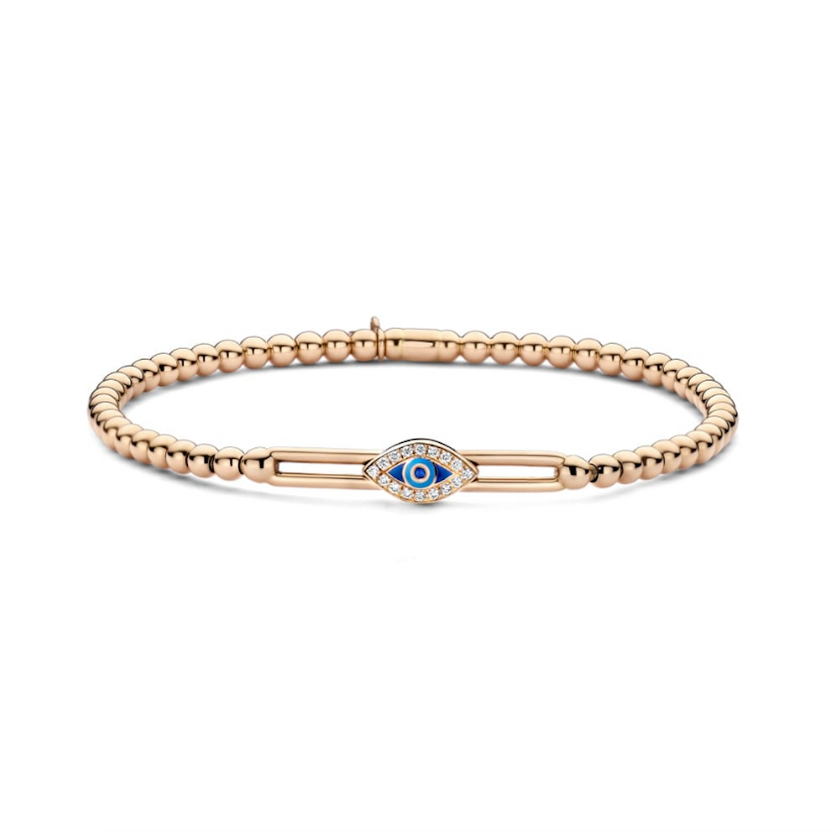 Diamond Evil Eye Stretch Bracelet | .09tw