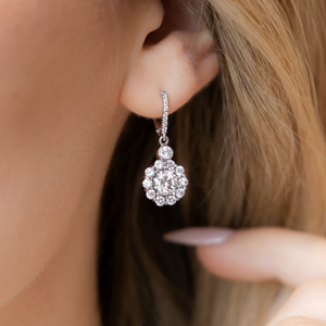 Round Diamond Cluster Earrings | 2.85tw