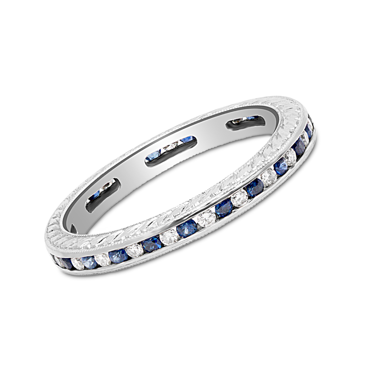 Diamond & Sapphire Eternity Band | .53tw