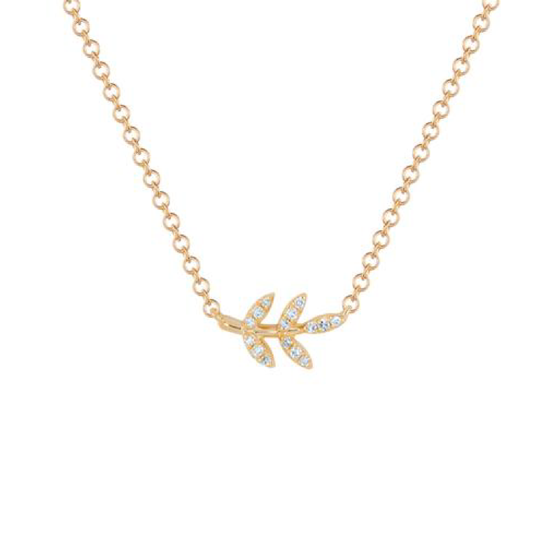 Diamond Leaf Necklace