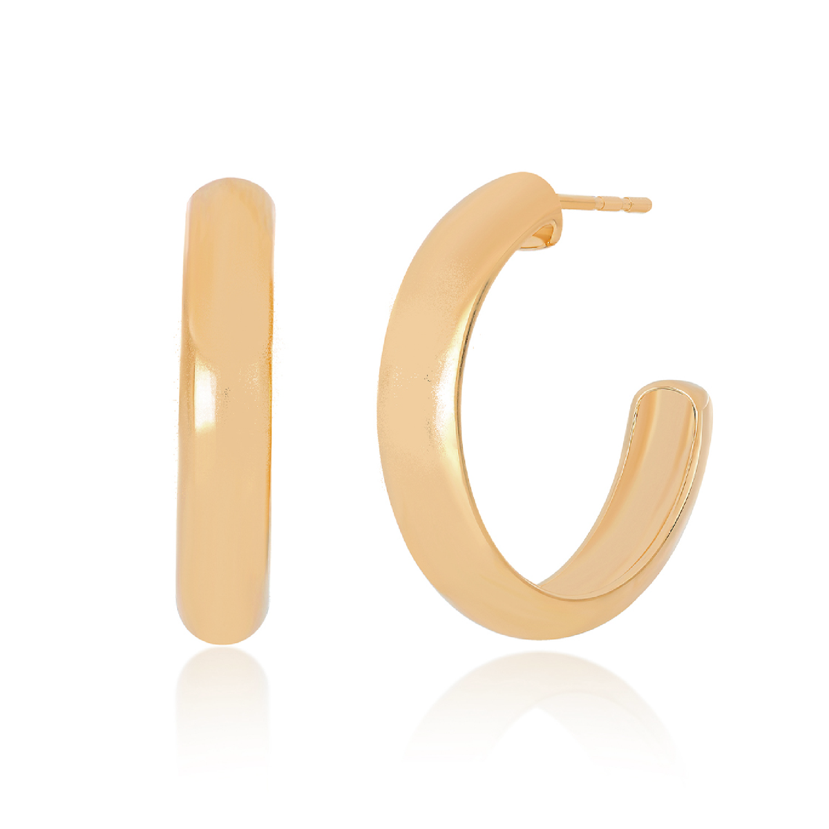 Jumbo Wide Hoop Earrings