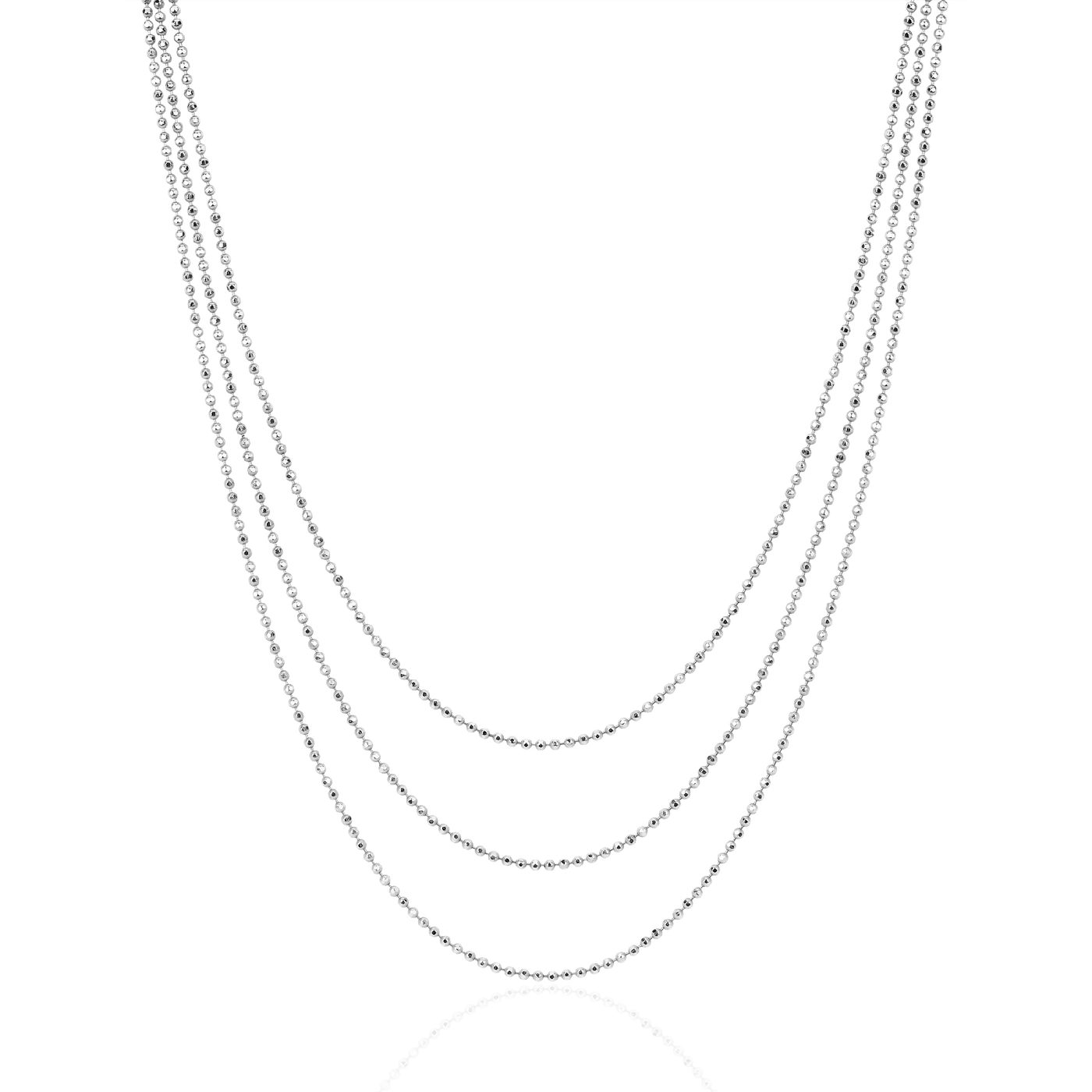 Three Strand Ball Chain Necklace