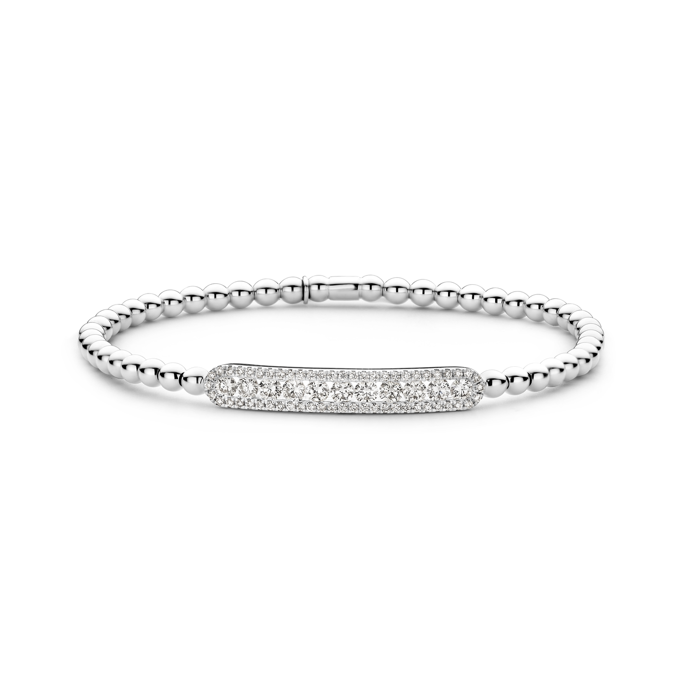 Framed Diamond Center Bar Stretch Bracelet | 1.10tw