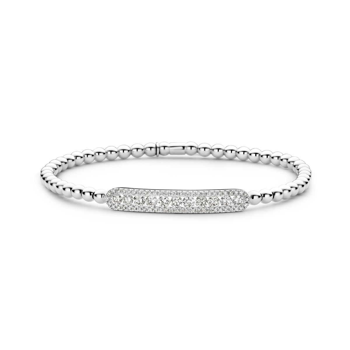 Framed Diamond Center Bar Stretch Bracelet | 1.10tw