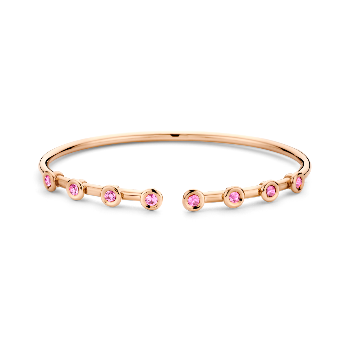 Pink Sapphire Flex Cuff Bracelet | .80tw