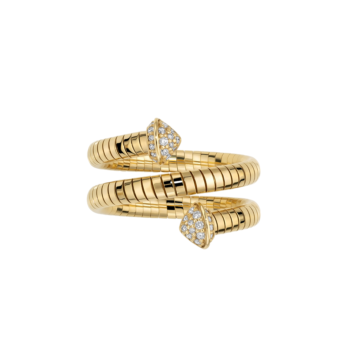 Diamond Coil Wrap Ring