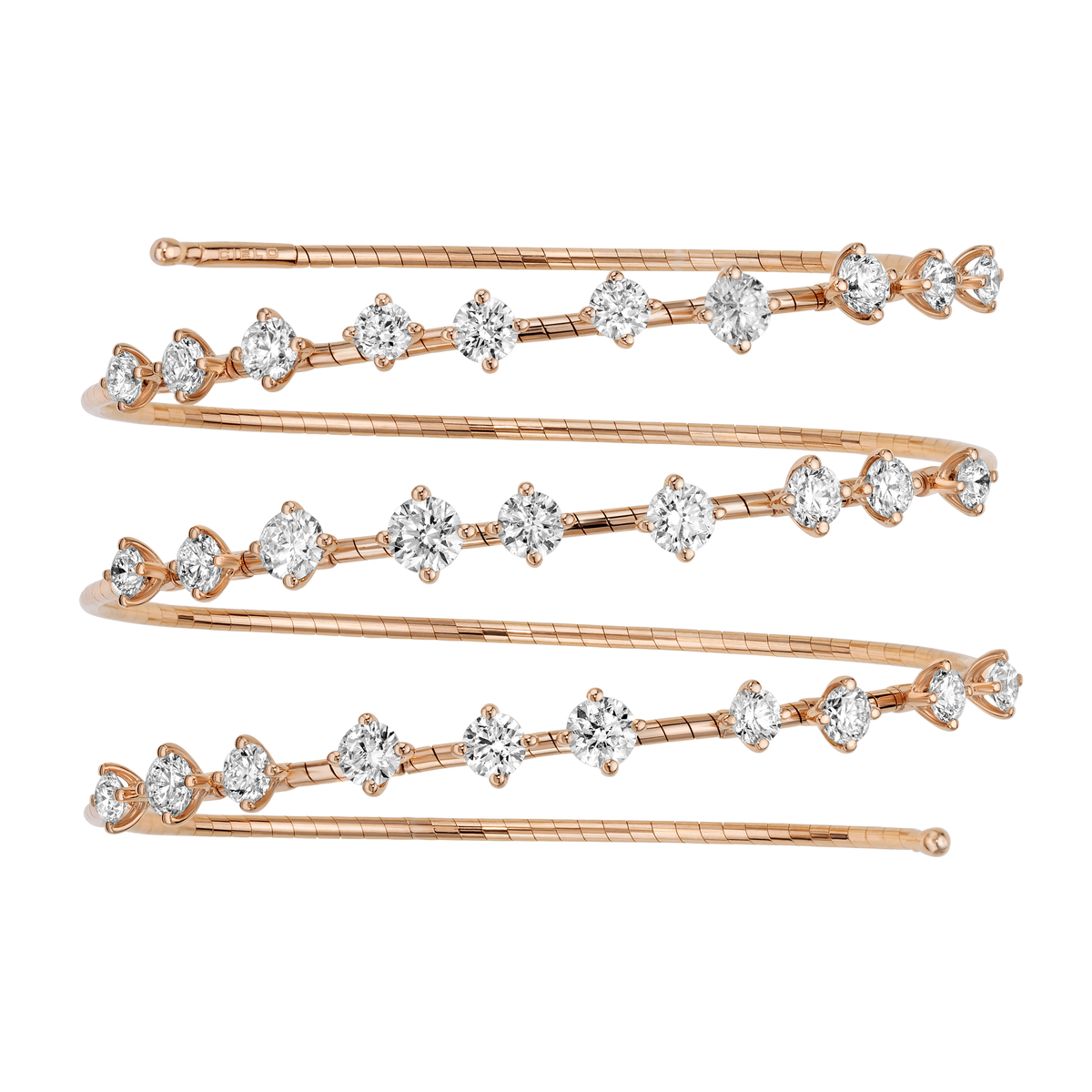 Diamond Coil Wrap Bracelet