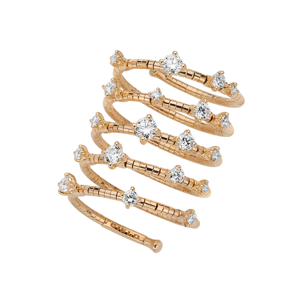 Rose Gold & Titanium Coil Ring | 0.98tw