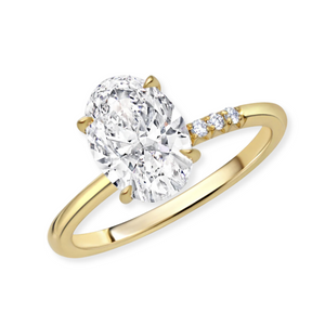 Oval Shape Brilliant Cut Diamond Ring | 1.62ct