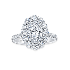 Oval Cut & Round Brilliant Diamond Ring | 1.826tw