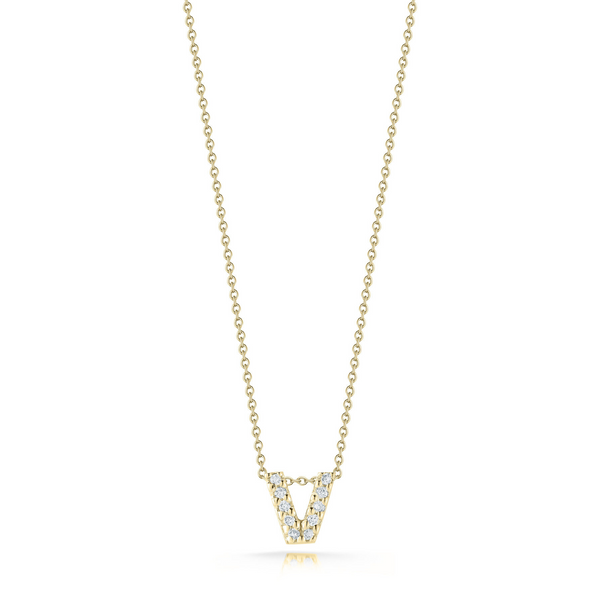 Diamond Love Letter "V” Necklace