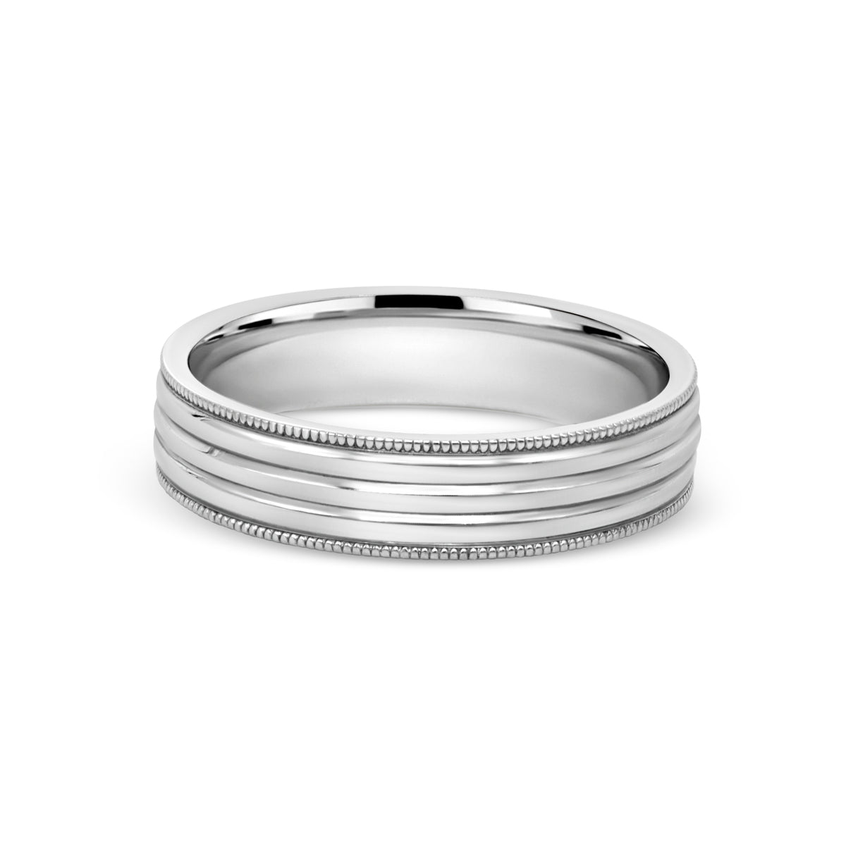 Mligrain Edge Double Groove Band