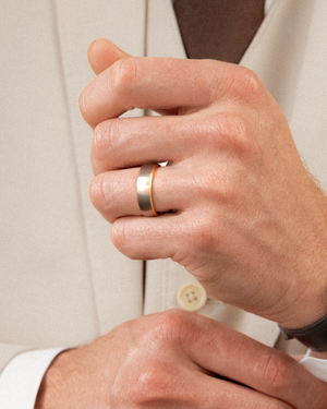 Brushed Mixed Gold Band