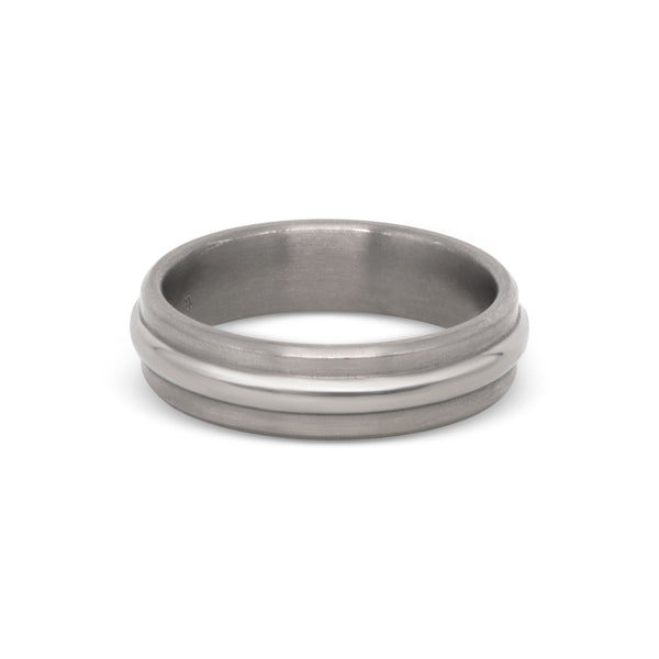 Matte & Polished Titanium Band