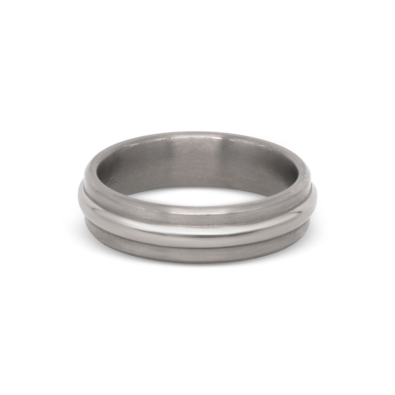 Matte & Polished Titanium Band