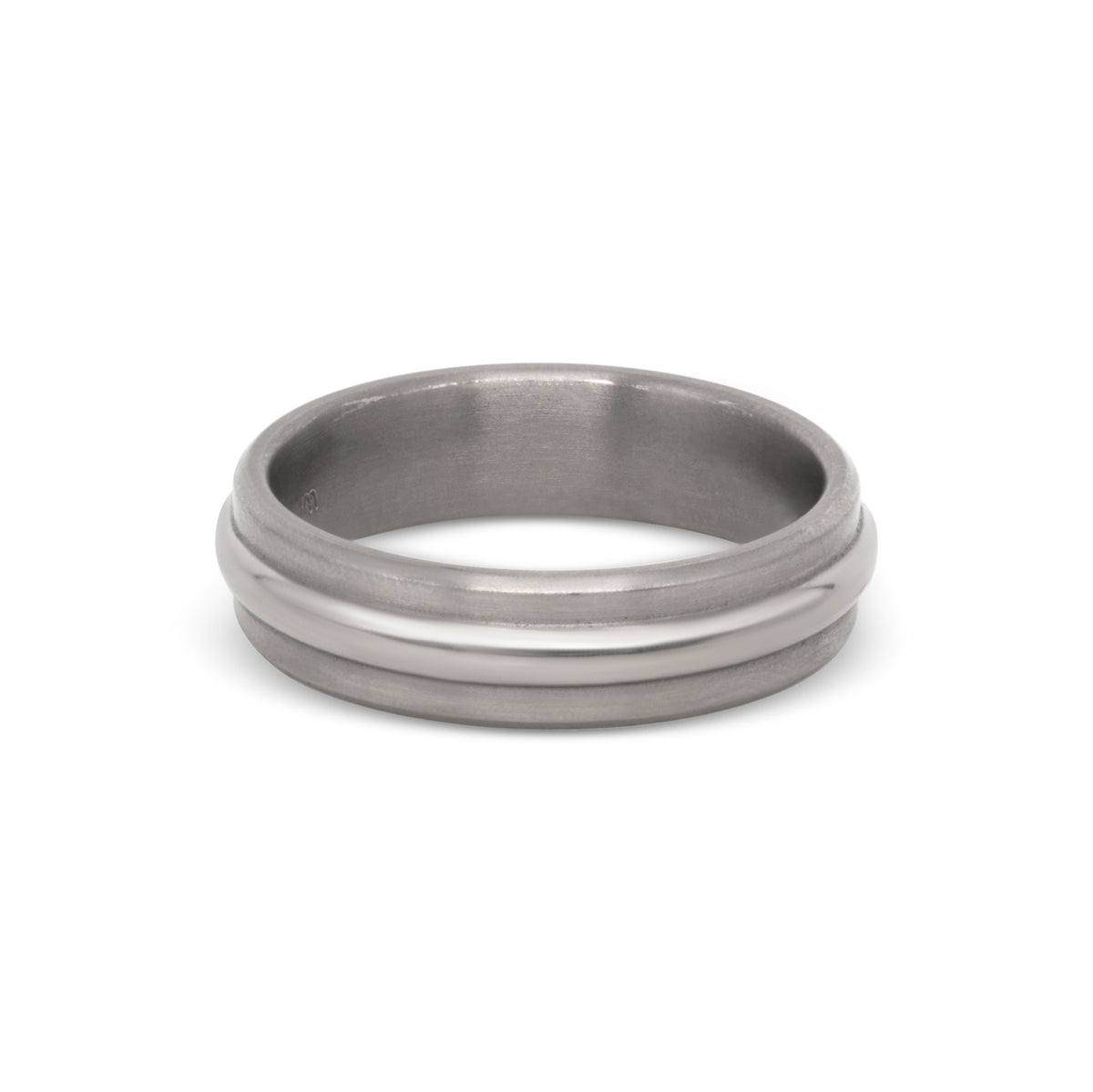 Matte & Polished Titanium Band