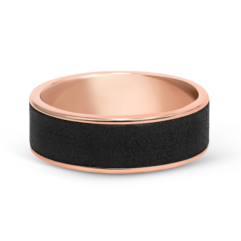 Black Tantalum & Rose Gold Brushed Band