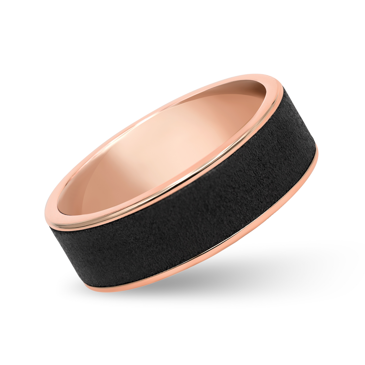 Black Tantalum & Rose Gold Brushed Band