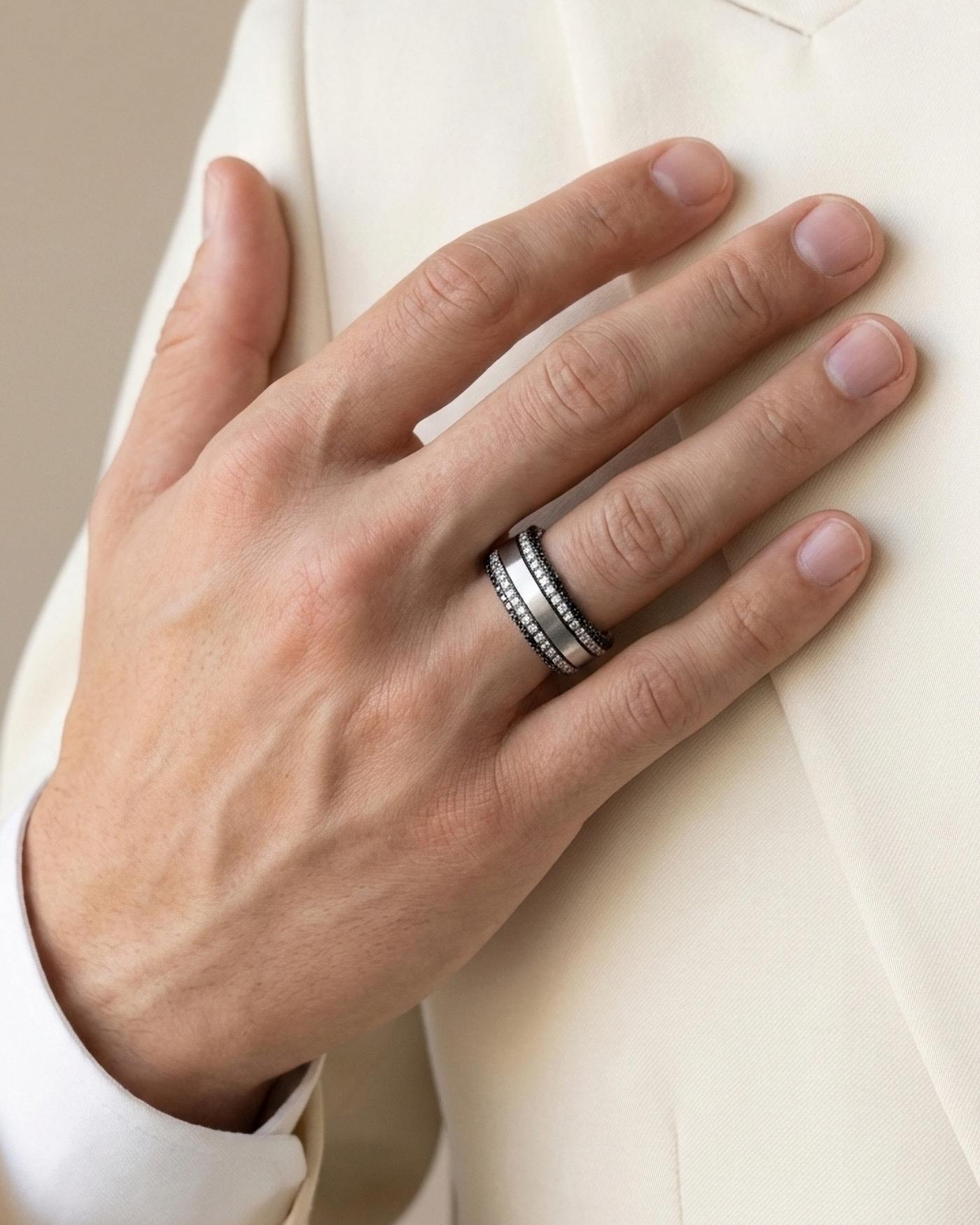 Two-Tone Diamond Edge Band