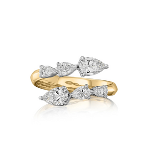 Pear Shape Diamond Bypass Ring | 1.06tw