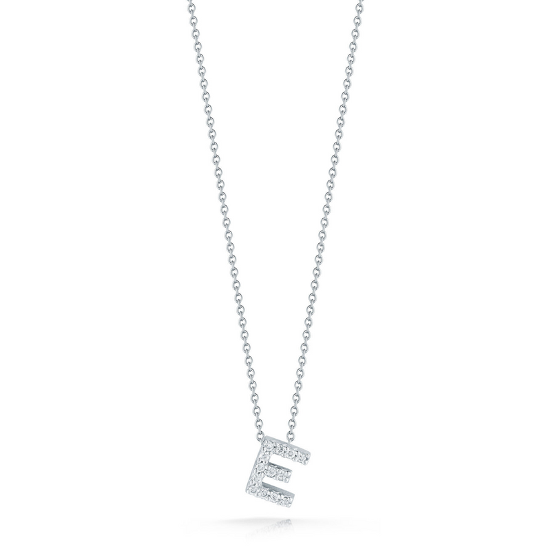 Diamond Love Letter "E" Necklace