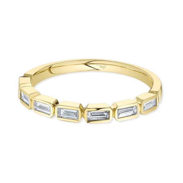 Baguette Diamond Half Eternity Band