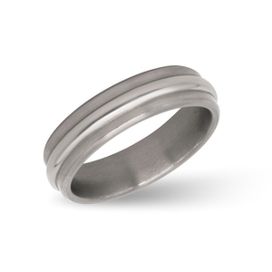 Matte & Polished Titanium Band