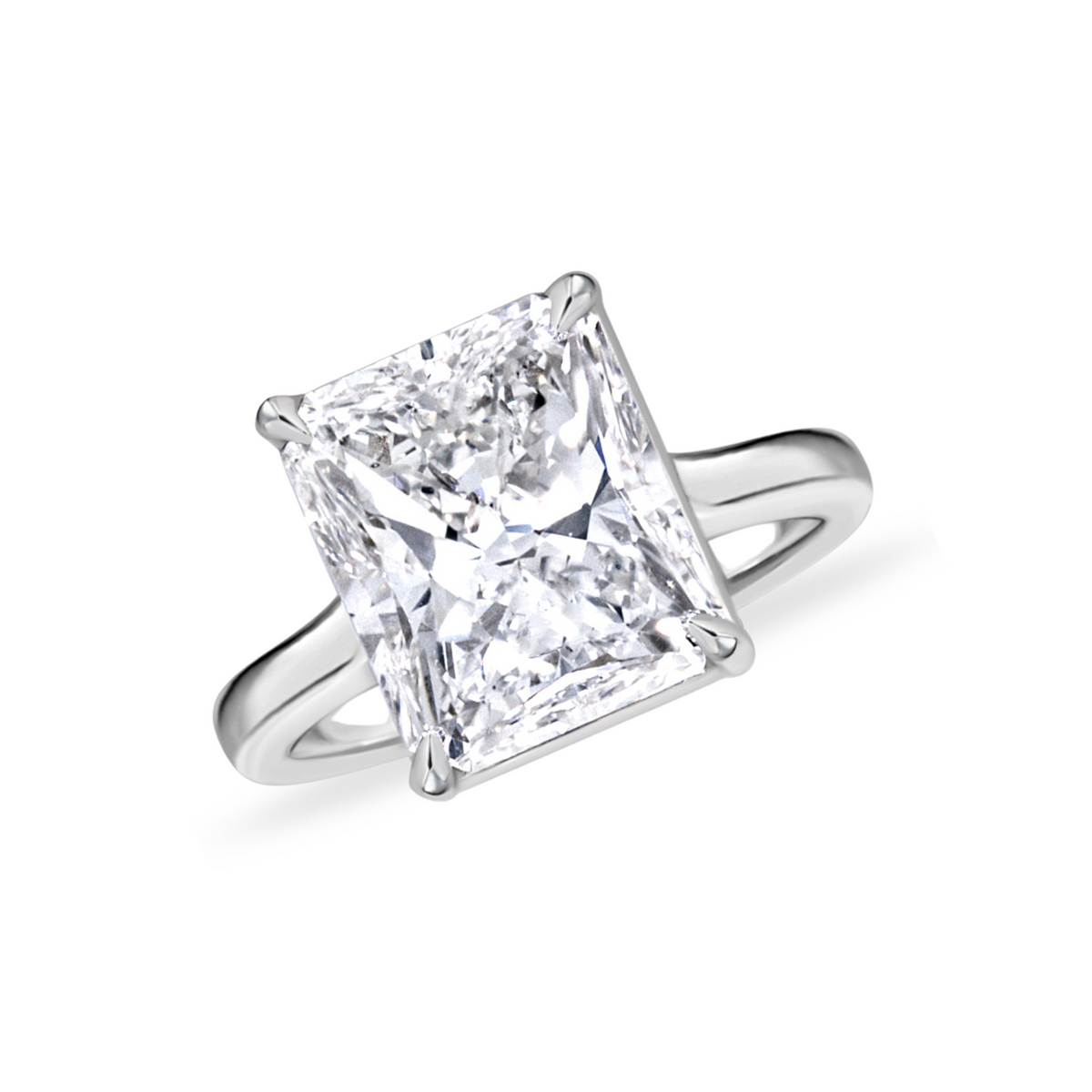 Radiant Cut Solitaire Diamond Ring | 6.27ct