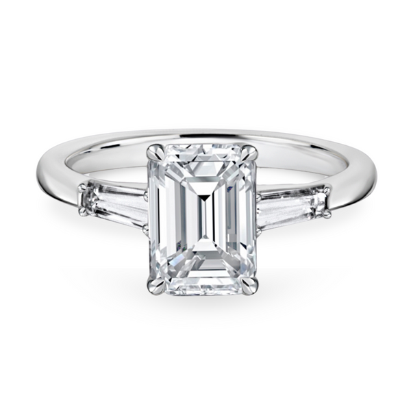 Emerald Cut & Side Stones Diamond Ring | 2.70tw