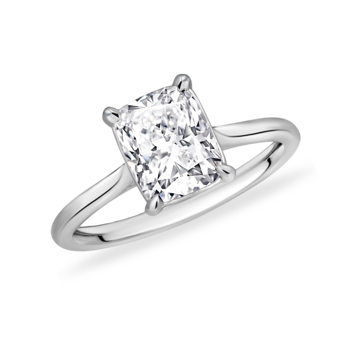 Cushion Cut Diamond Solitaire Ring | 2.01ct