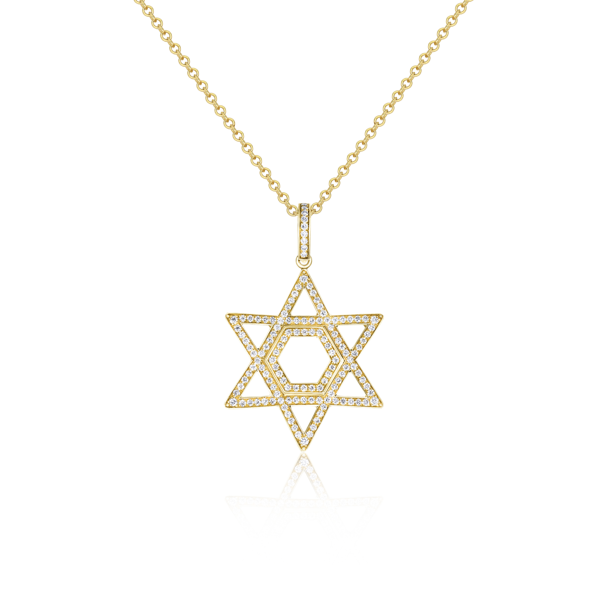 Diamond Star of David Pendant