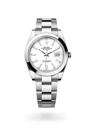Rolex Datejust 41 in Oystersteel and White Dial, M126300-0005 | Polacheck's Jewelers