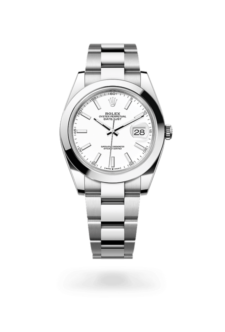 Rolex Datejust 41 in Oystersteel and White Dial, M126300-0005 | Polacheck's Jewelers