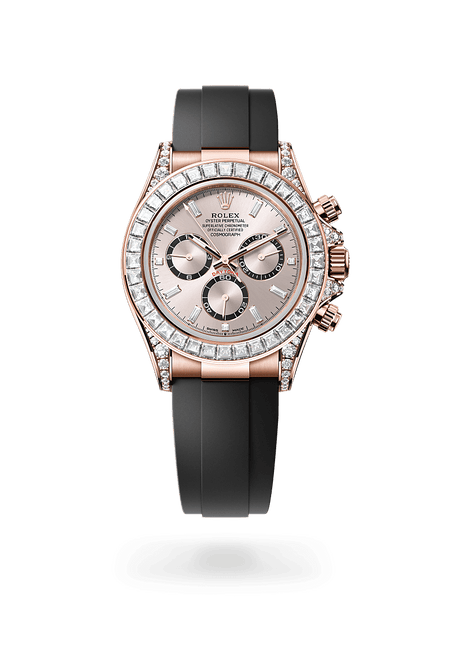 Rolex Cosmograph Daytona in Everose Gold andSundust, bright black counter rings set with diamonds Dial, M126535TBR-0002 | Polacheck's Jewelers
