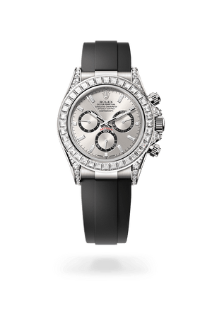 Rolex Cosmograph Daytona in White Gold and Steel, bright black counter rings set with Diamonds Dials, M126539TBR-0002 | Polacheck's Jewelers