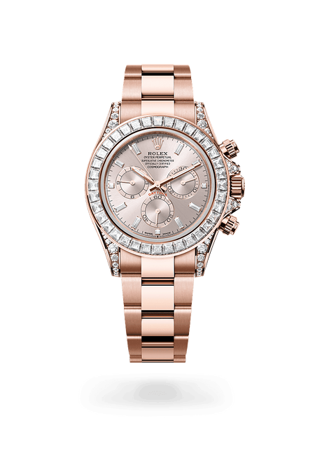 Rolex Cosmograph Daytona in Everose Gold and Sundust set with Diamonds Dial,M126595tbr-0001| Polacheck's Jewelers