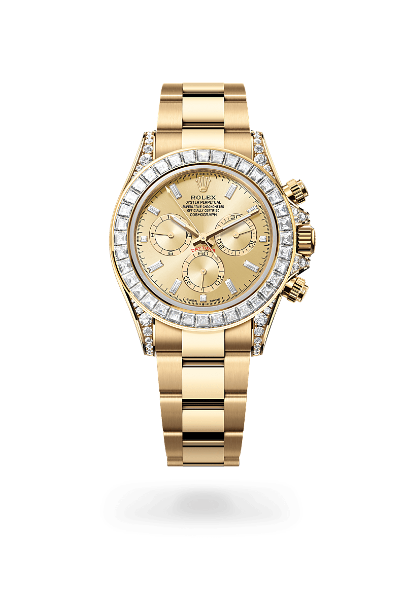 Rolex Cosmograph Daytona in Yellow Gold and Golden set with diamonds Dial, M126598tbr-0001| Polacheck's Jewelers