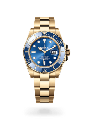 Rolex Submariner in Yellow Gold and Royal Blue Dial, M126618lb-0002 | Polacheck's Jewelers