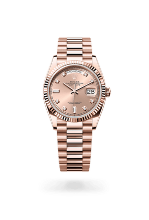 Rolex Day-Date 36 in Everose gold and RosÌ©-colour Dial, M128235-0009 | Polacheck's Jewelers