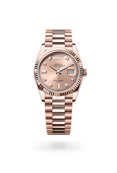 Rolex Day-Date 36 in Everose gold and RosÌ©-colour Dial, M128235-0009 | Polacheck's Jewelers