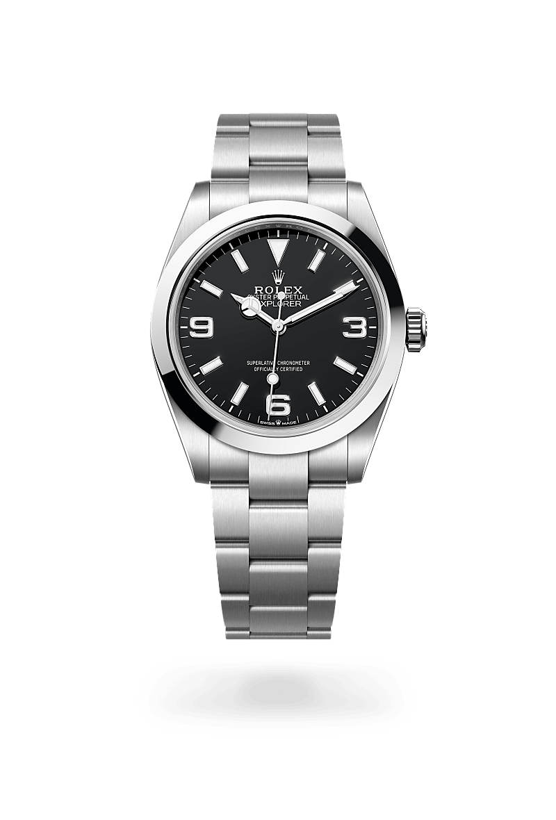 Rolex Explorer in Oystersteel and Black Dial, M224270-0001 | Polacheck's Jewelers