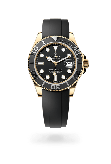 Rolex Yacht-Master in Yellow Gold and Black DIal, m226658-0001 | Polacheck's Jewelers