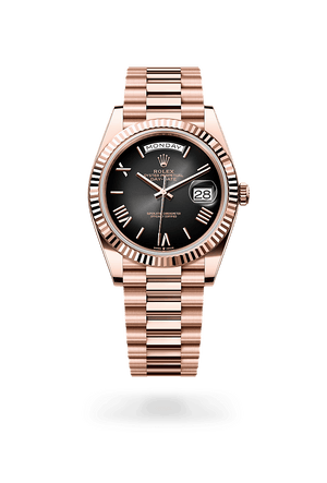 Rolex Day-Date 40 in Everose Gold and Slate ombrÌ© Dial, M228235-0055 | Polacheck's Jewelers