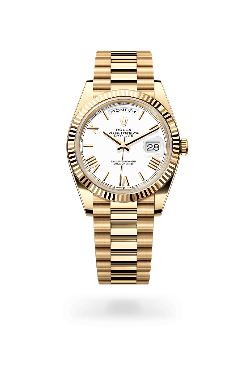 Rolex Day-Date 40 in Yellow Gold and White Gold, M228238-0042 | Polacheck's Jewelers