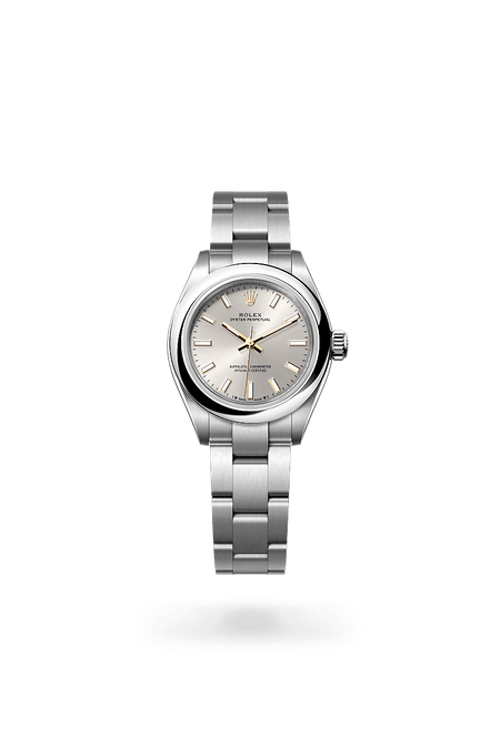 Rolex Oyster Perpetual in Oystersteel and Silver Dial, m276200-0001 | Polacheck's Jewelers