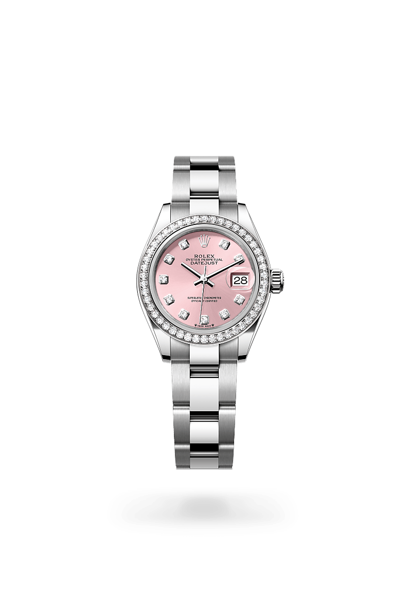 Rolex Lady-Datejust in White Rolesor And Pink set with diamonds, M279384RBR-0004 | Polacheck's Jewelers