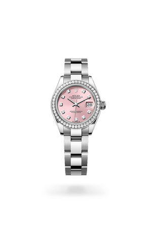 Rolex Lady-Datejust in White Rolesor And Pink set with diamonds, M279384RBR-0004 | Polacheck's Jewelers
