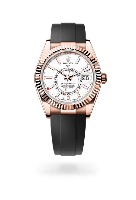 Rolex Sky-Dweller in Everose and Intense white Dial, m336235-0003 | Polacheck's Jewelers