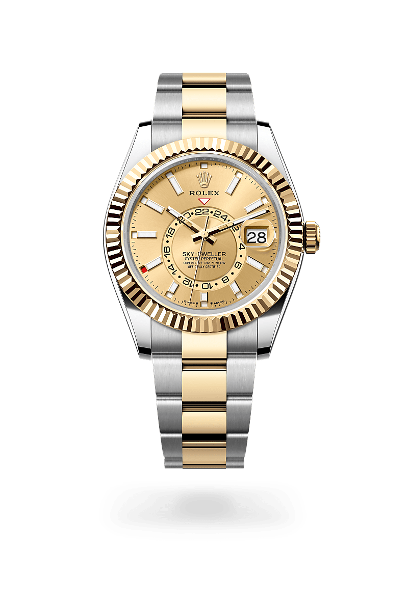 Rolex Sky-Dweller in Yellow Rolesor and Champagne-colour Dial,M326933-0001 | Polacheck's Jewelers
